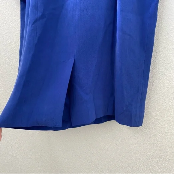 Vintage Silk Blue Dress - Picture 7 of 11